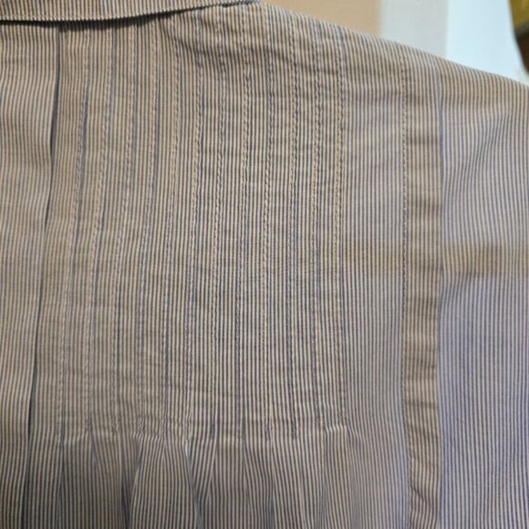 COLDWATER CREEK WOMENS BLUE WHITE LONG SLEEVE BUTTON UP TOP PETITE LARGE RELAXED - Picture 6 of 9